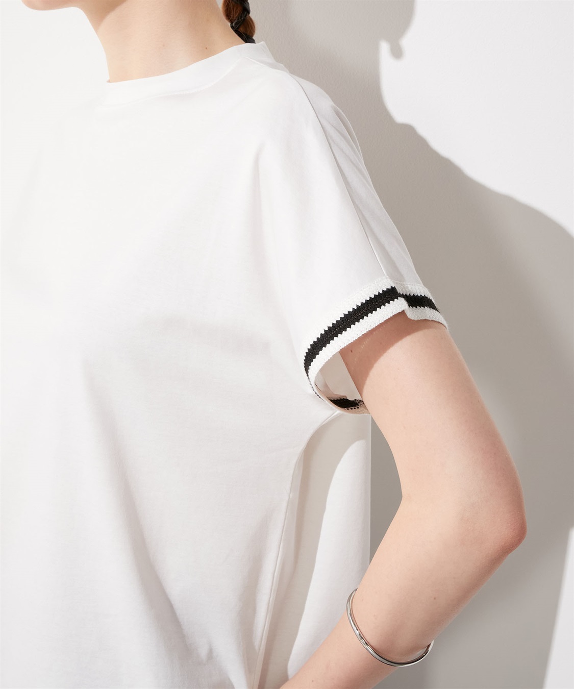 LE SOUK HOLIDAY 袖レースモックネックTシャツ_sub_10