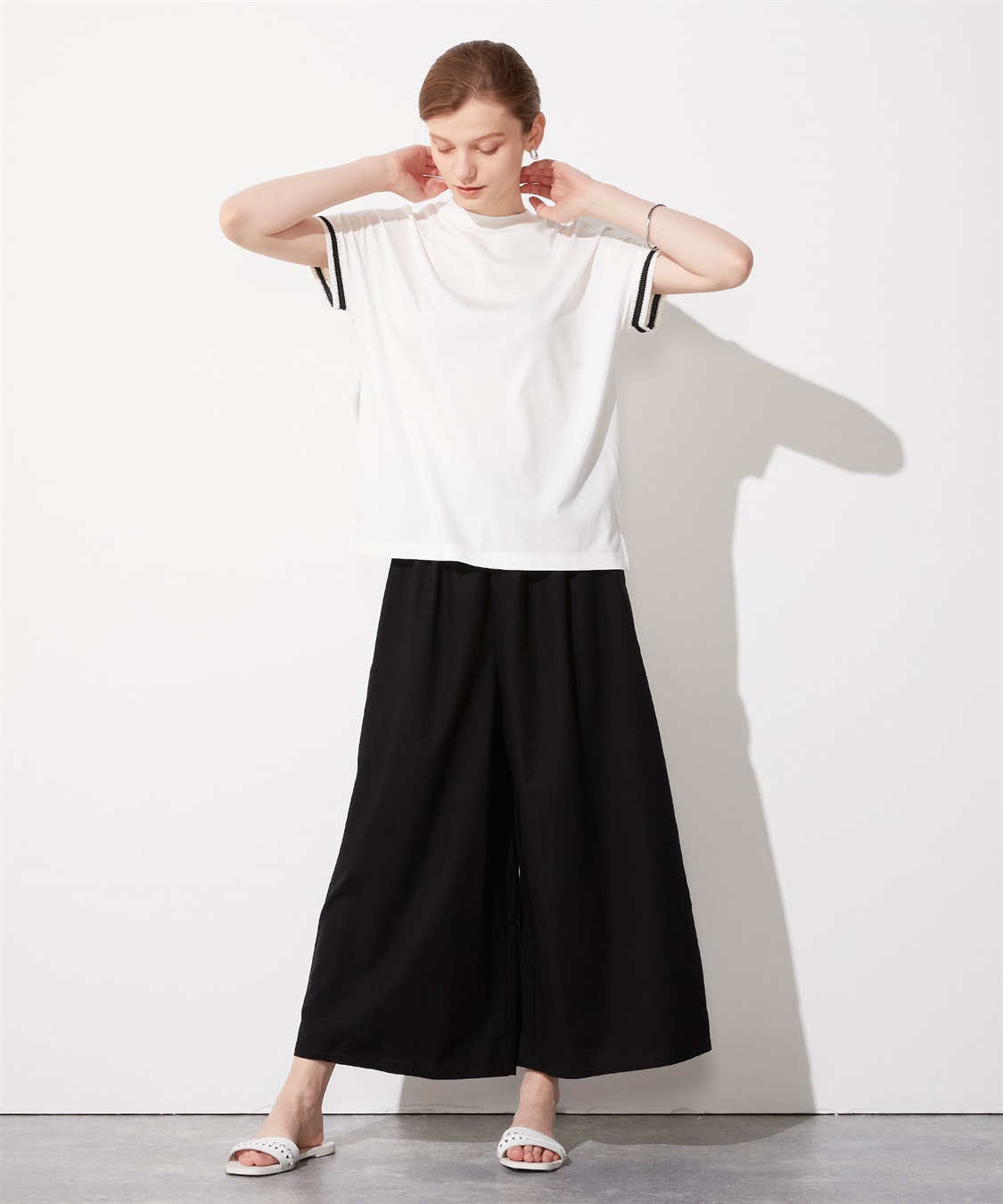 LE SOUK HOLIDAY 袖レースモックネックTシャツ_sub_14