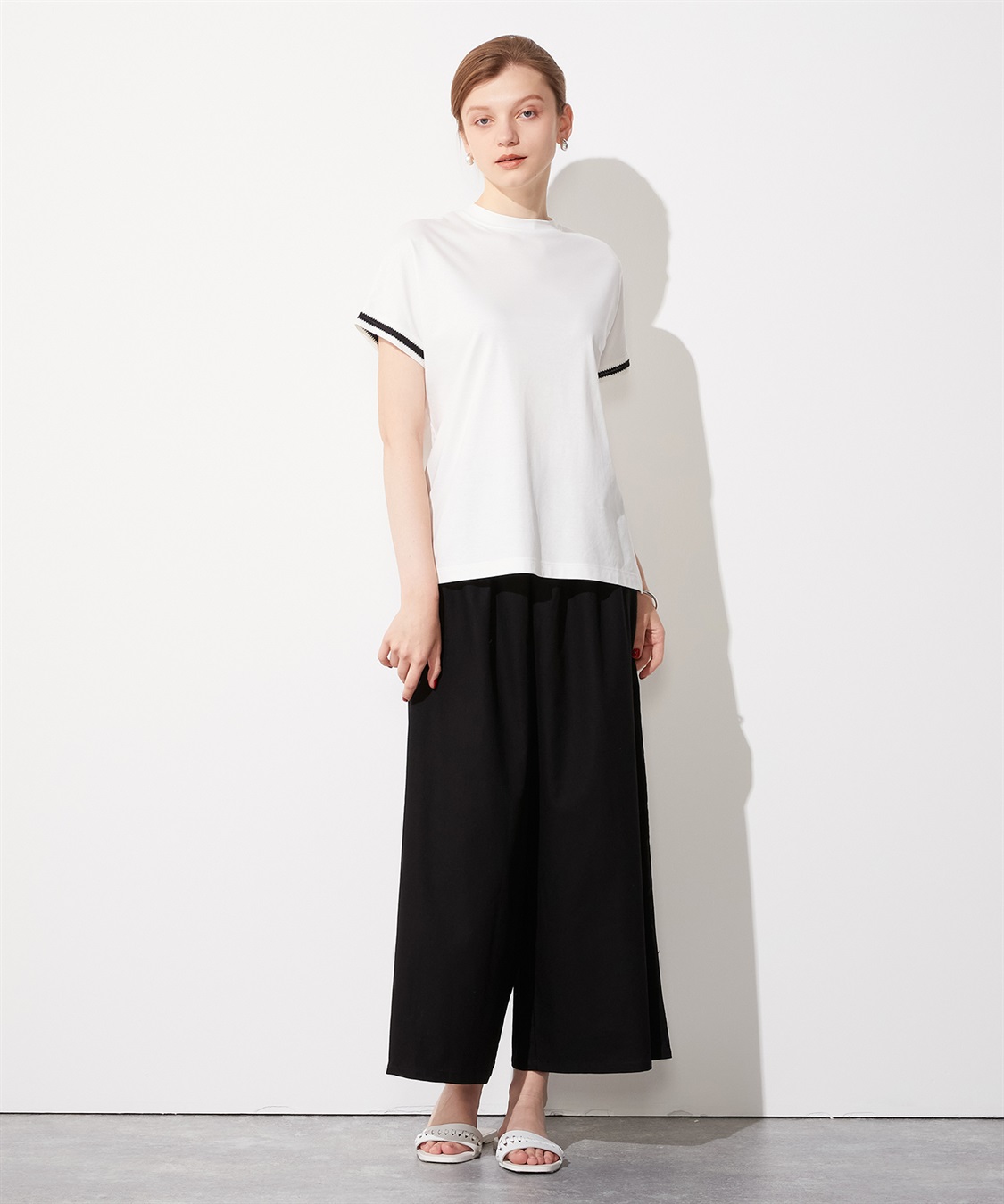 LE SOUK HOLIDAY 袖レースモックネックTシャツ_sub_15