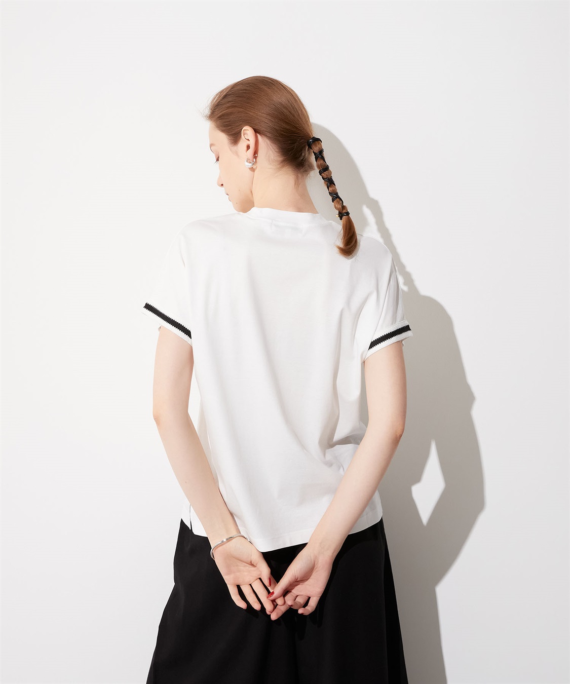 LE SOUK HOLIDAY 袖レースモックネックTシャツ_sub_16