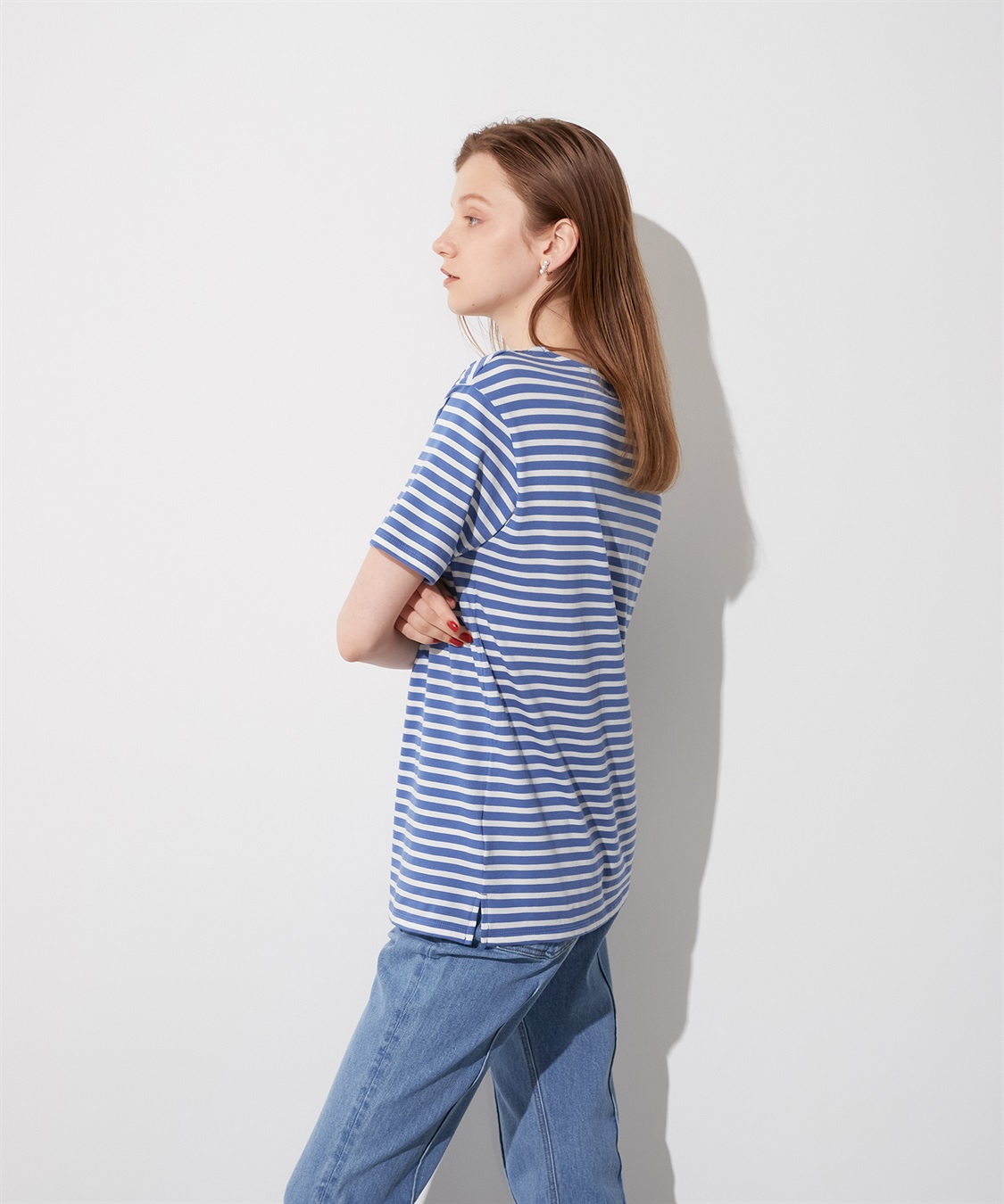 LE SOUK HOLIDAY ボートネックボーダーTシャツ_sub_8