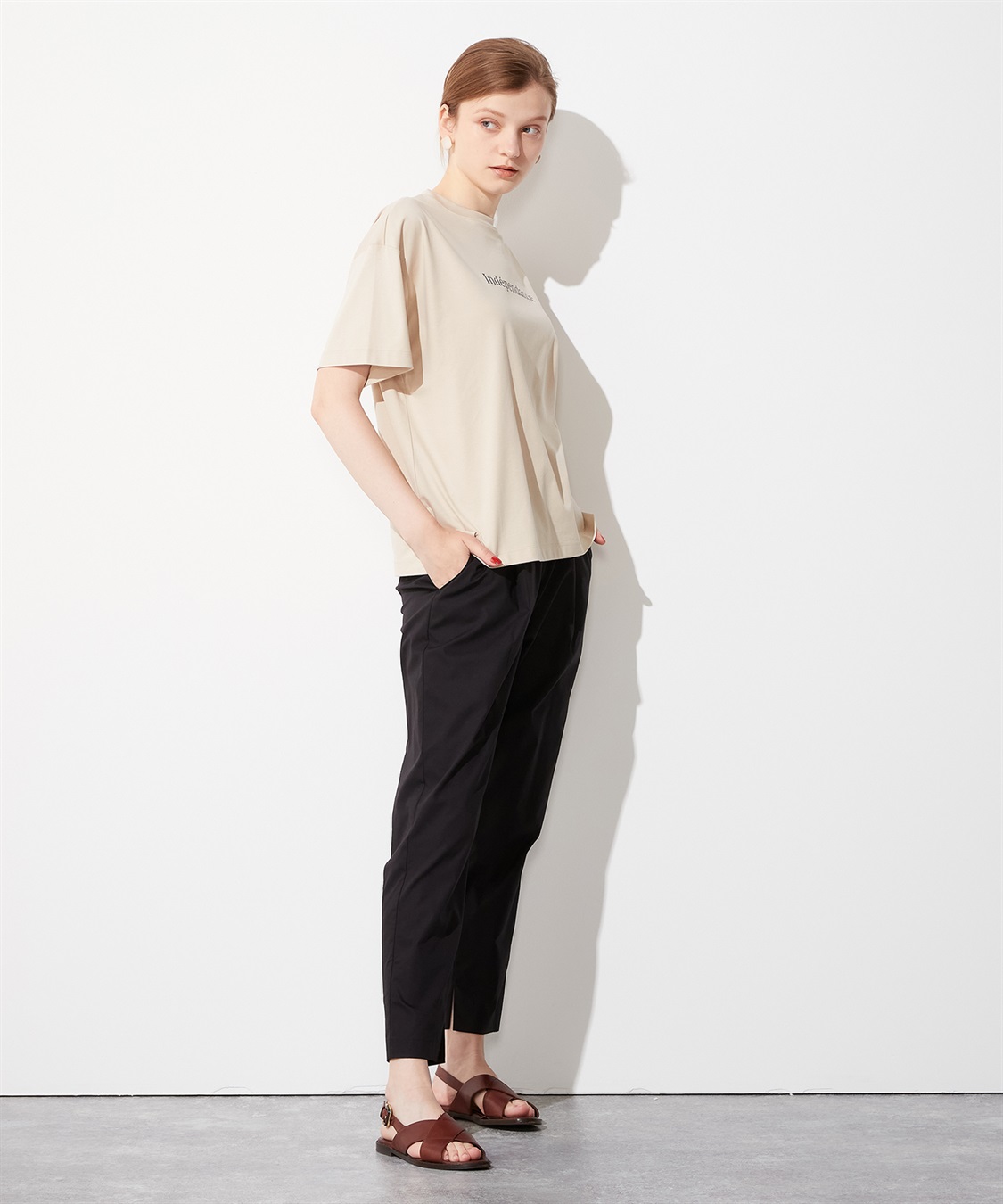 LE SOUK HOLIDAY ロゴプリントTシャツ_sub_2