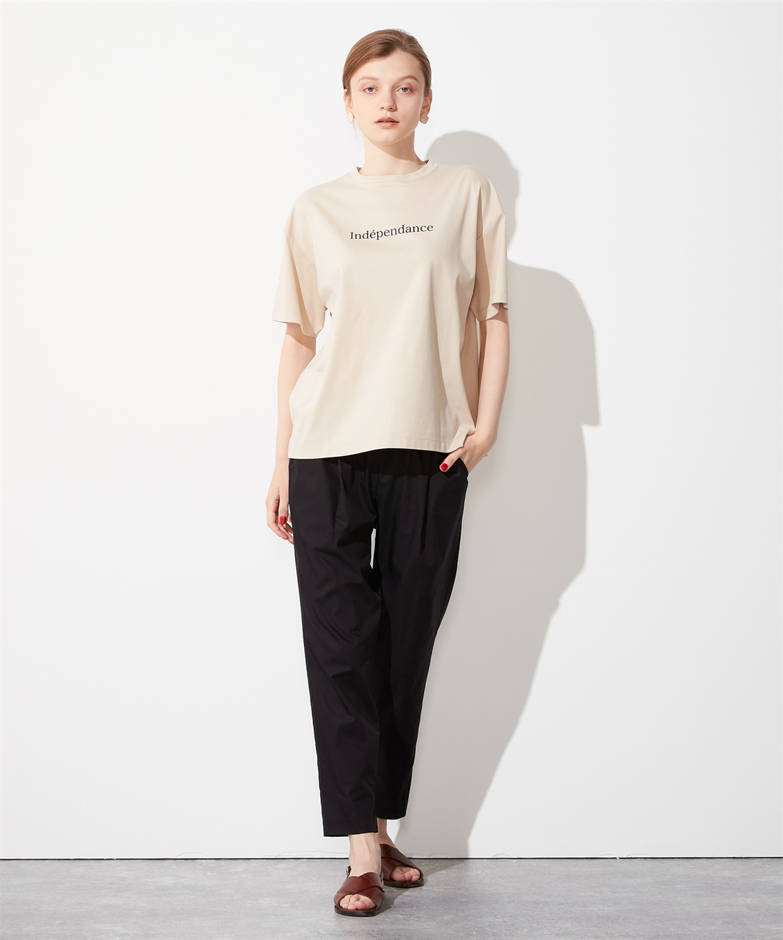 LE SOUK HOLIDAY ロゴプリントTシャツ_sub_3