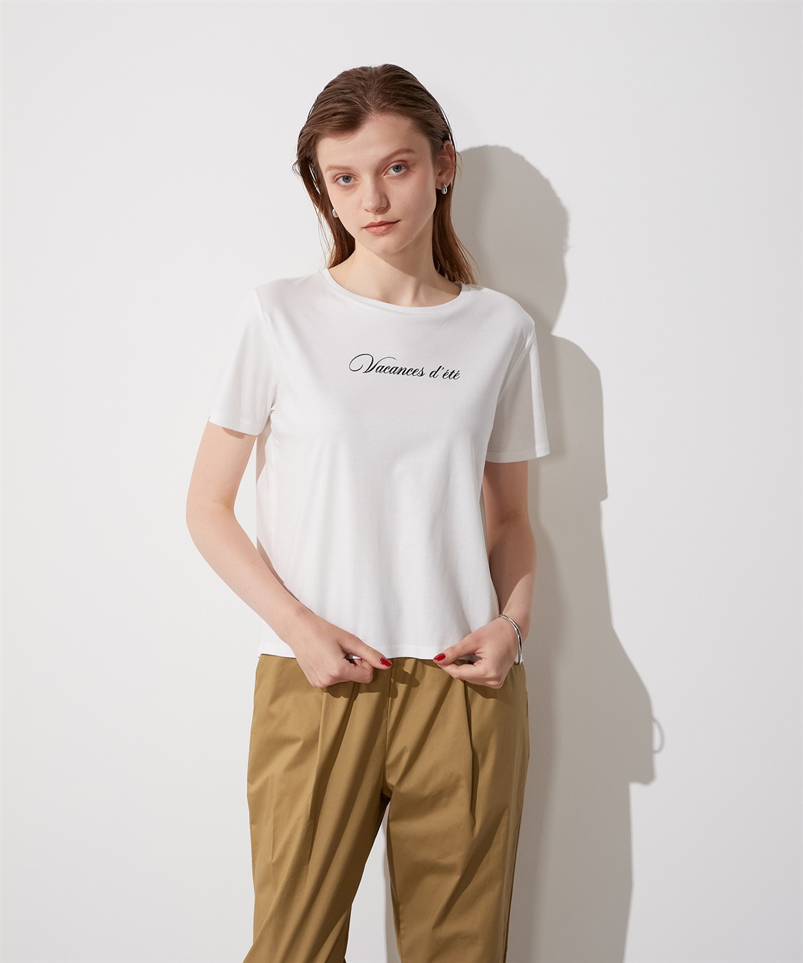 LE SOUK HOLIDAY ロゴプリントTシャツ_sub_1