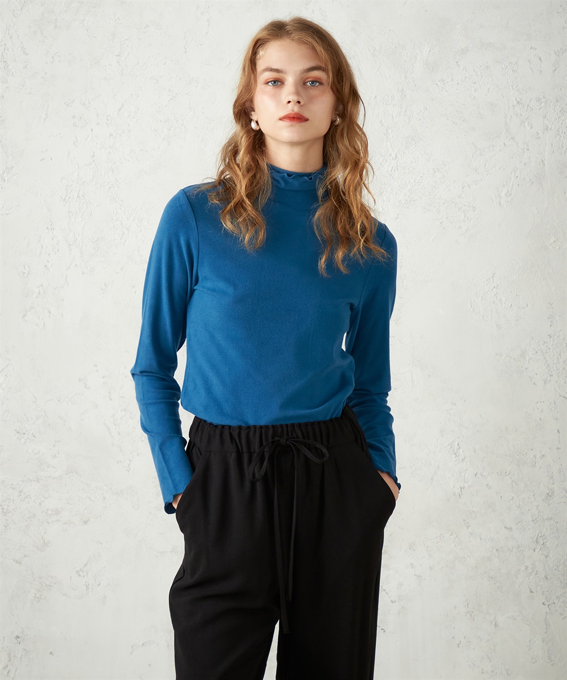 LE SOUK HOLIDAY 起毛フライスハイネックプルオーバー_sub_5