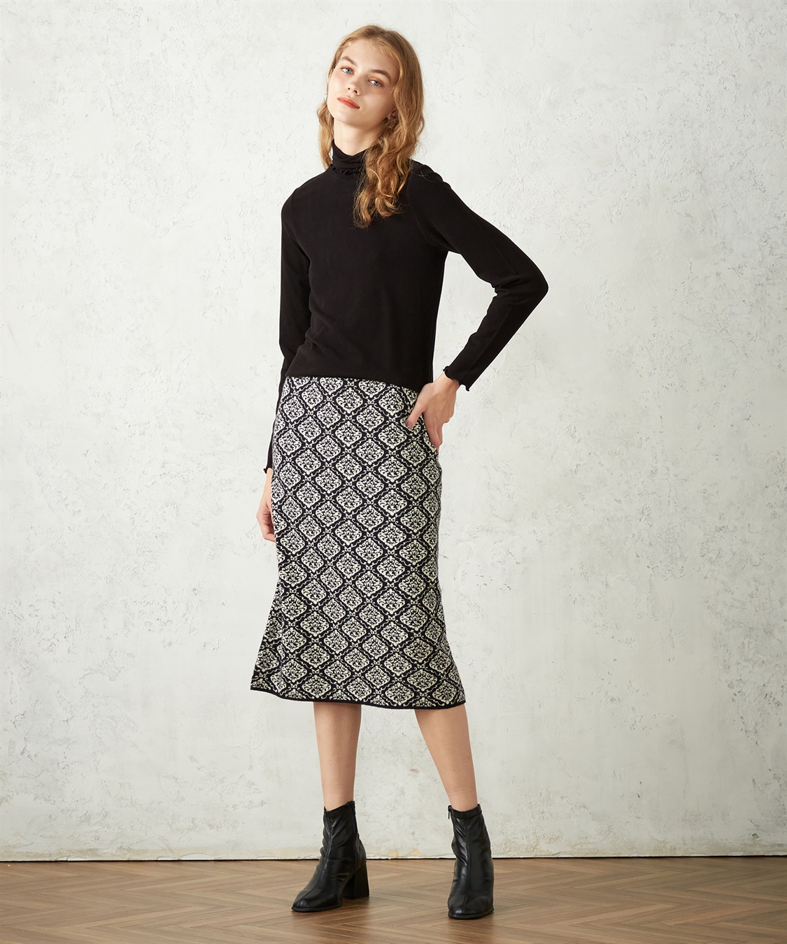 LE SOUK HOLIDAY 起毛フライスハイネックプルオーバー_sub_11