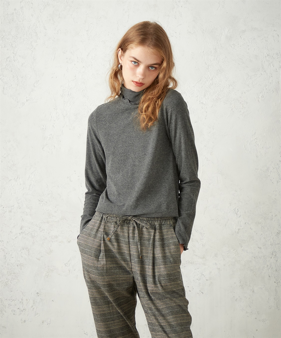 LE SOUK HOLIDAY 起毛フライスハイネックプルオーバー_sub_14