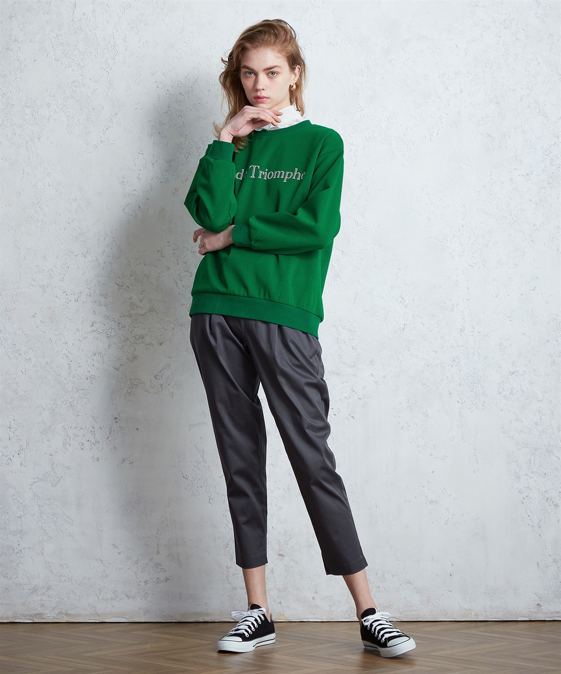 LE SOUK HOLIDAY カレッジプリントダンボールプルオーバー_sub_1