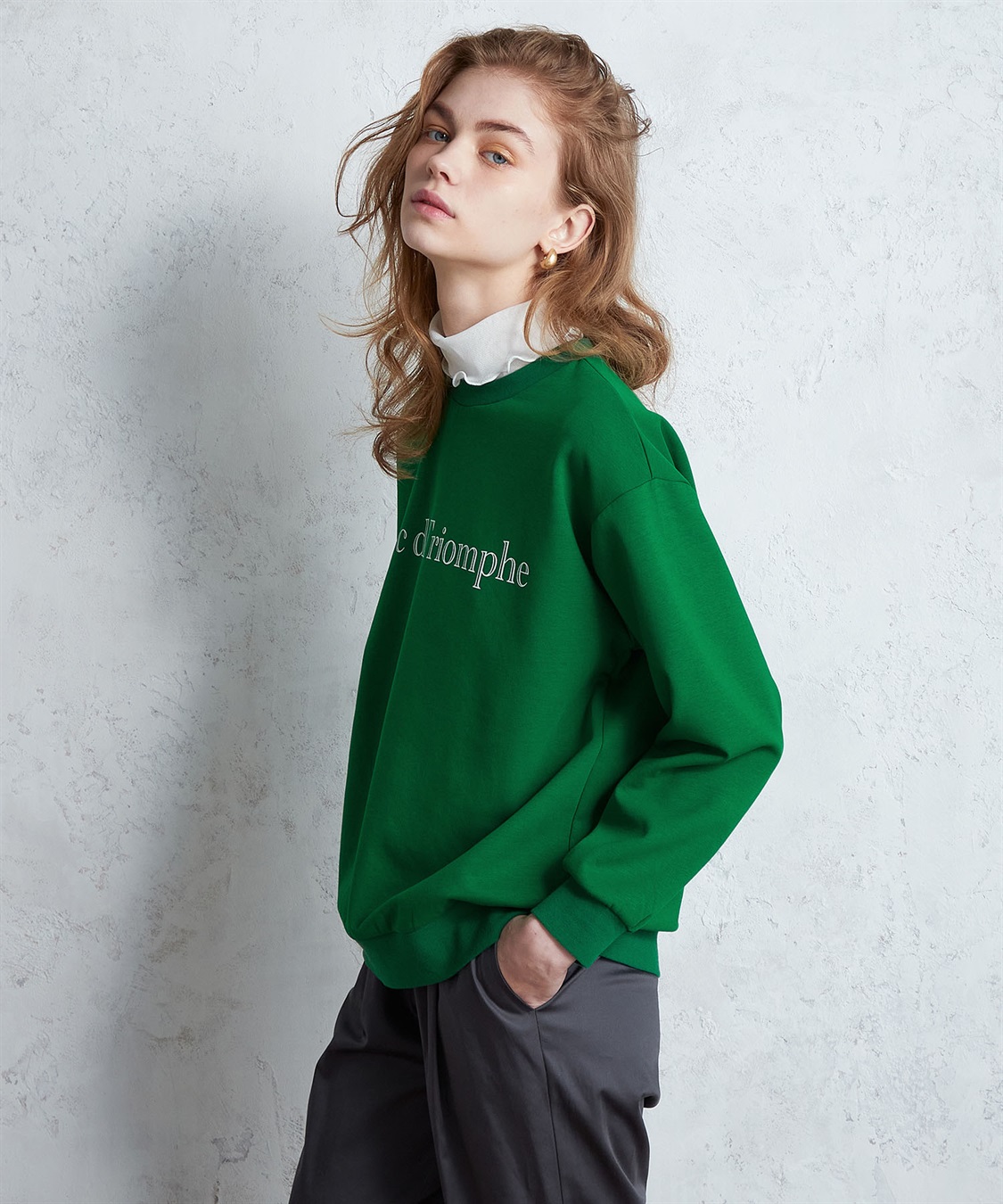 LE SOUK HOLIDAY カレッジプリントダンボールプルオーバー_sub_6