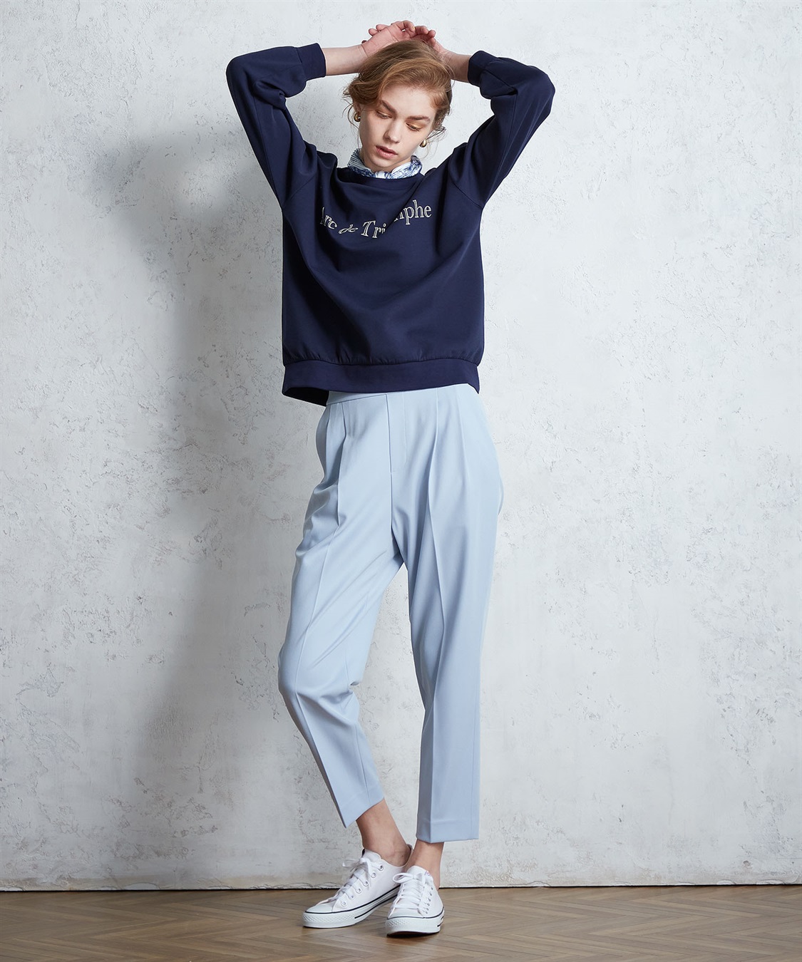 LE SOUK HOLIDAY カレッジプリントダンボールプルオーバー_sub_9