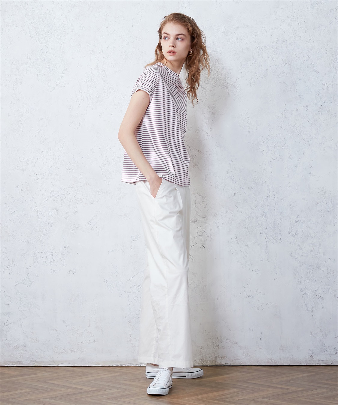 LE SOUK HOLIDAY モックネックボーダーTシャツ_sub_7