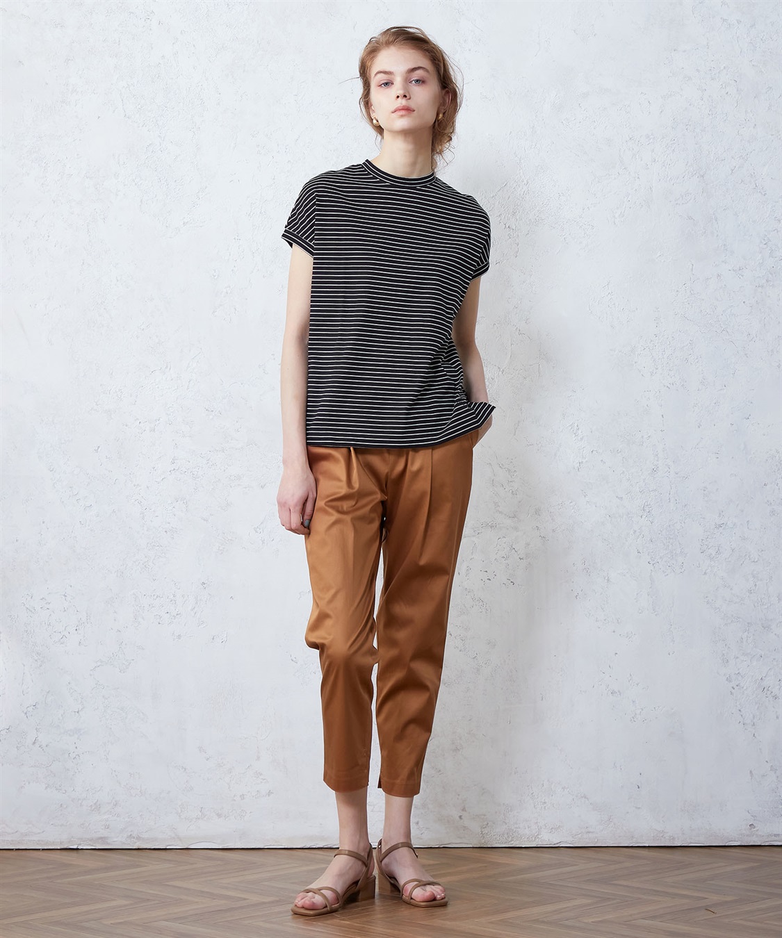 LE SOUK HOLIDAY モックネックボーダーTシャツ_sub_9