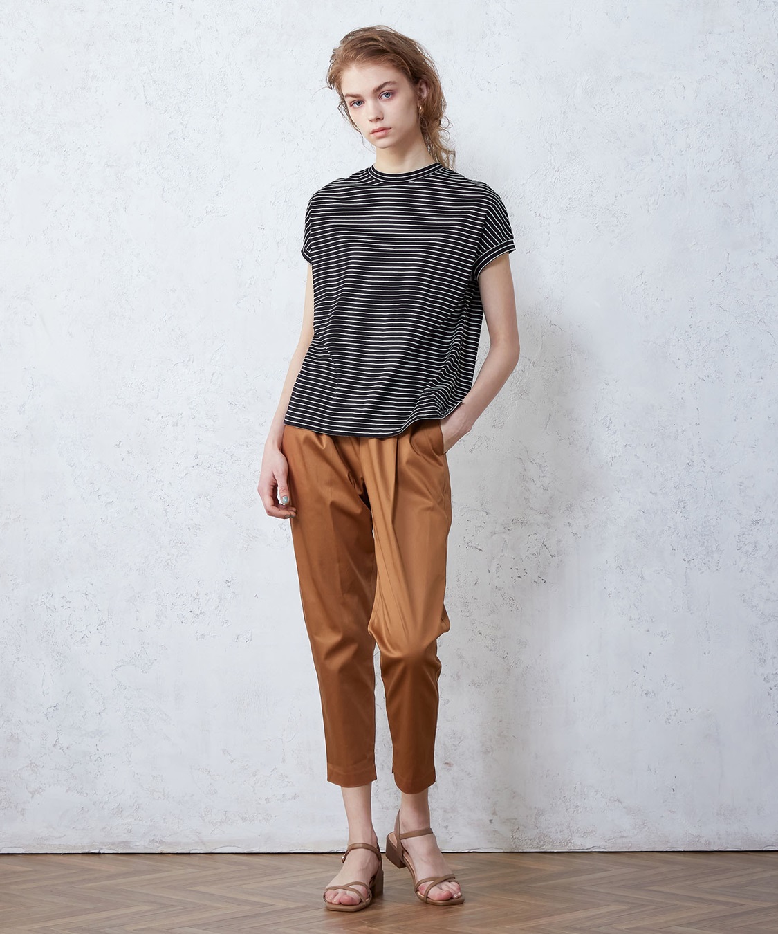 LE SOUK HOLIDAY モックネックボーダーTシャツ_sub_10