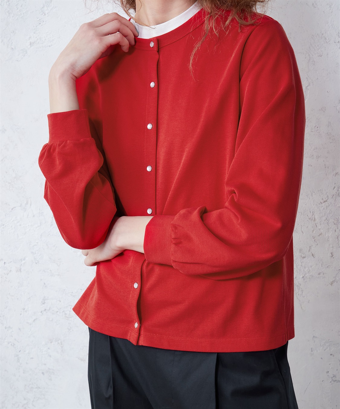 LE SOUK HOLIDAY 鹿の子スナップボタンカーディガン_sub_8