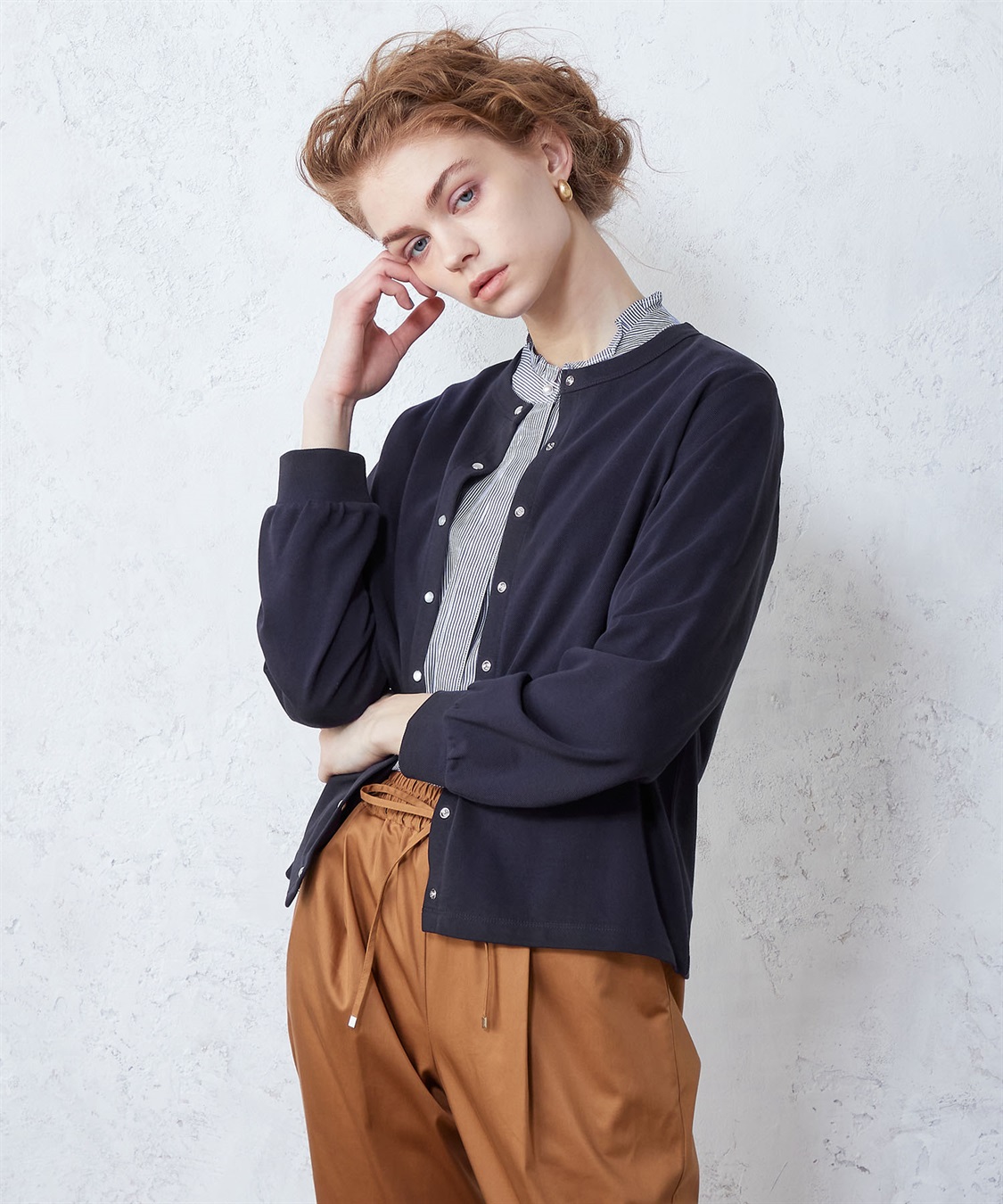 LE SOUK HOLIDAY 鹿の子スナップボタンカーディガン_sub_11