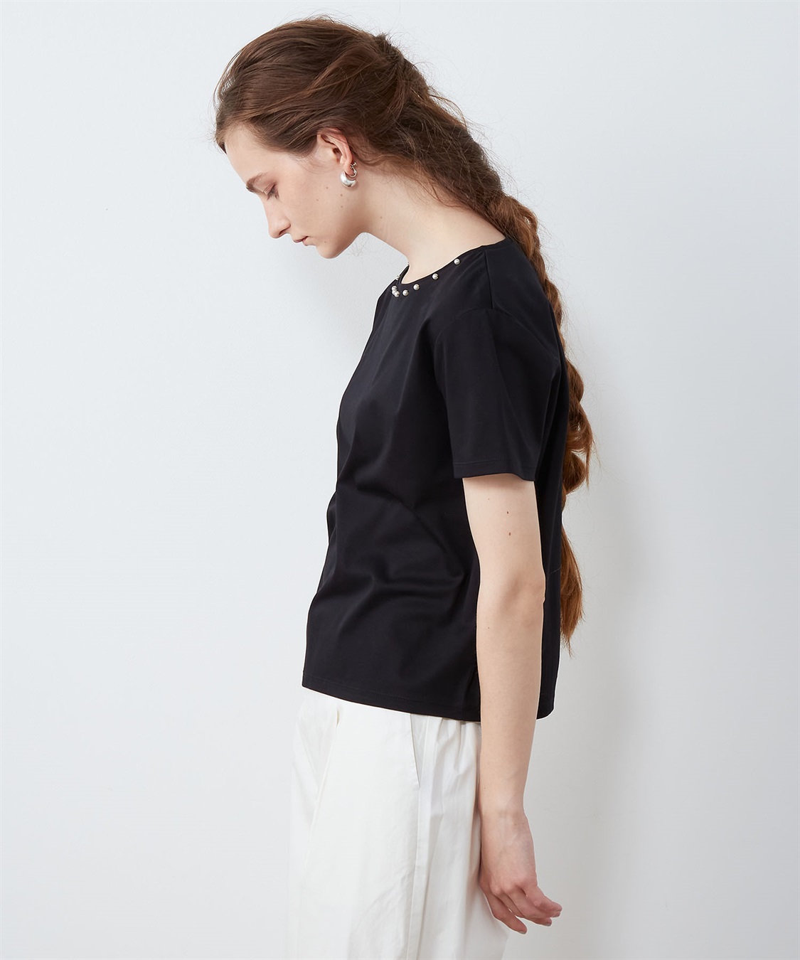 LE SOUK HOLIDAY パール使いTシャツ_sub_2