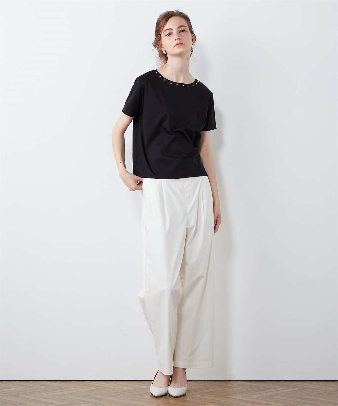 LE SOUK HOLIDAY パール使いTシャツ_sub_6