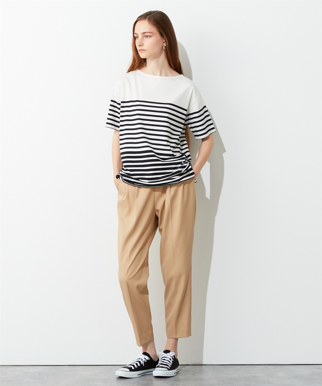 LE SOUK HOLIDAY パネルボーダーTシャツ_sub_12