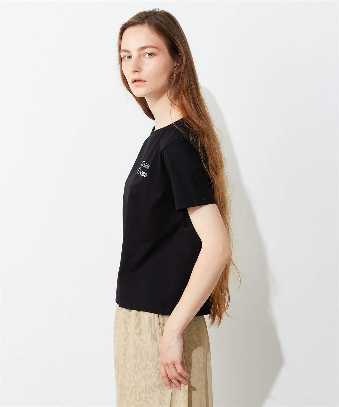 LE SOUK HOLIDAY ラインストーンロゴTシャツ_sub_2