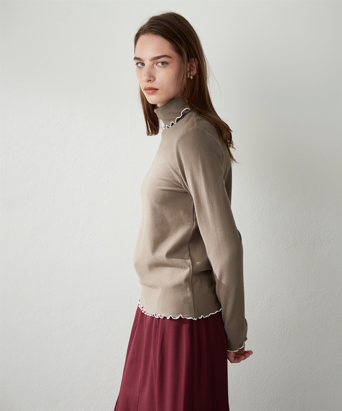 完売品✨ ENFOLD ハイネック リブ バイカラー プルオーバー マルチカラー 人気 ✨ ENFOLD ハイネック リブ バイカラー プルオーバー マルチカラー