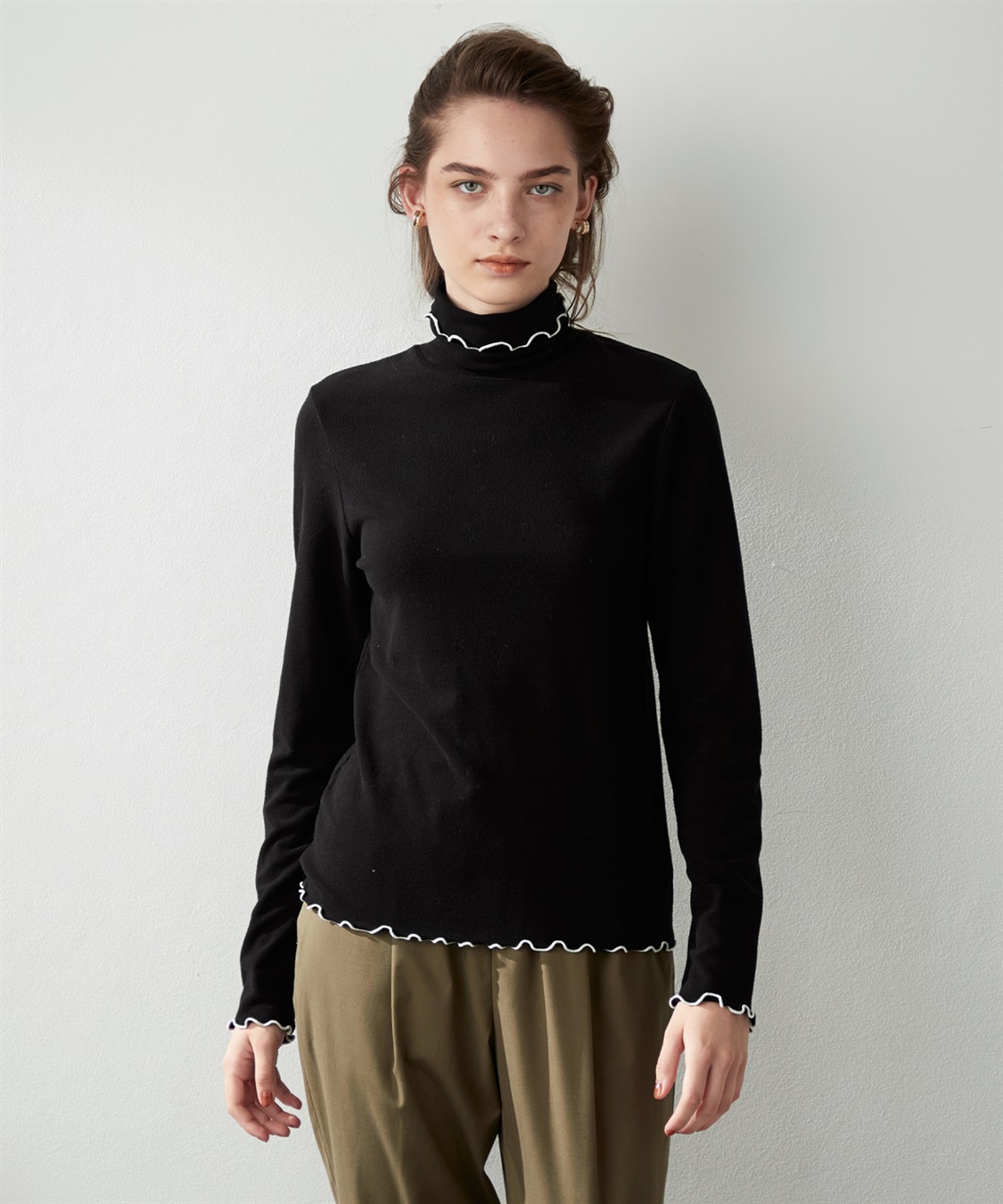 LE SOUK HOLIDAY バイカラーメロウハイネックプルオーバー_sub_10