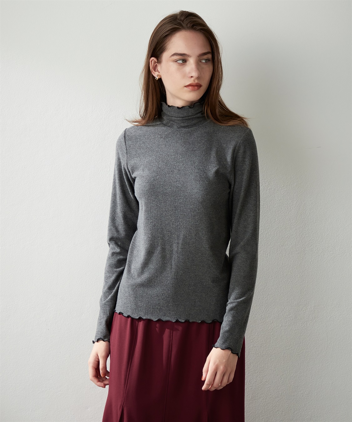 LE SOUK HOLIDAY バイカラーメロウハイネックプルオーバー_sub_16