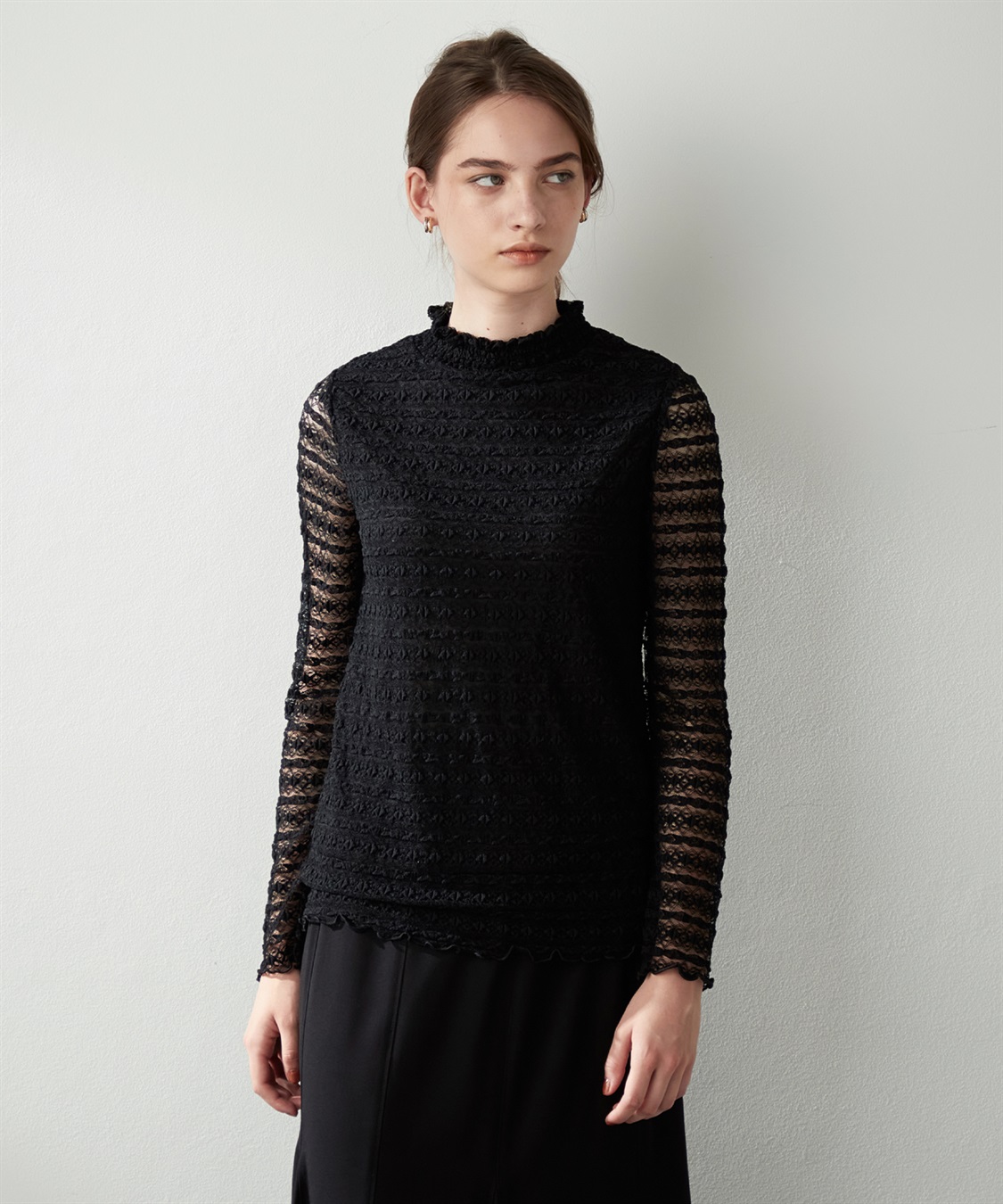シアーレースハイネックプルオーバー LE SOUK HOLIDAY｜クロスプラス