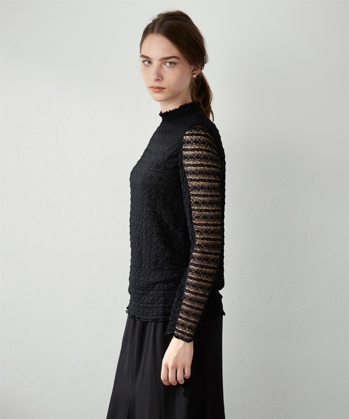 LE SOUK HOLIDAY シアーレースハイネックプルオーバー_sub_2