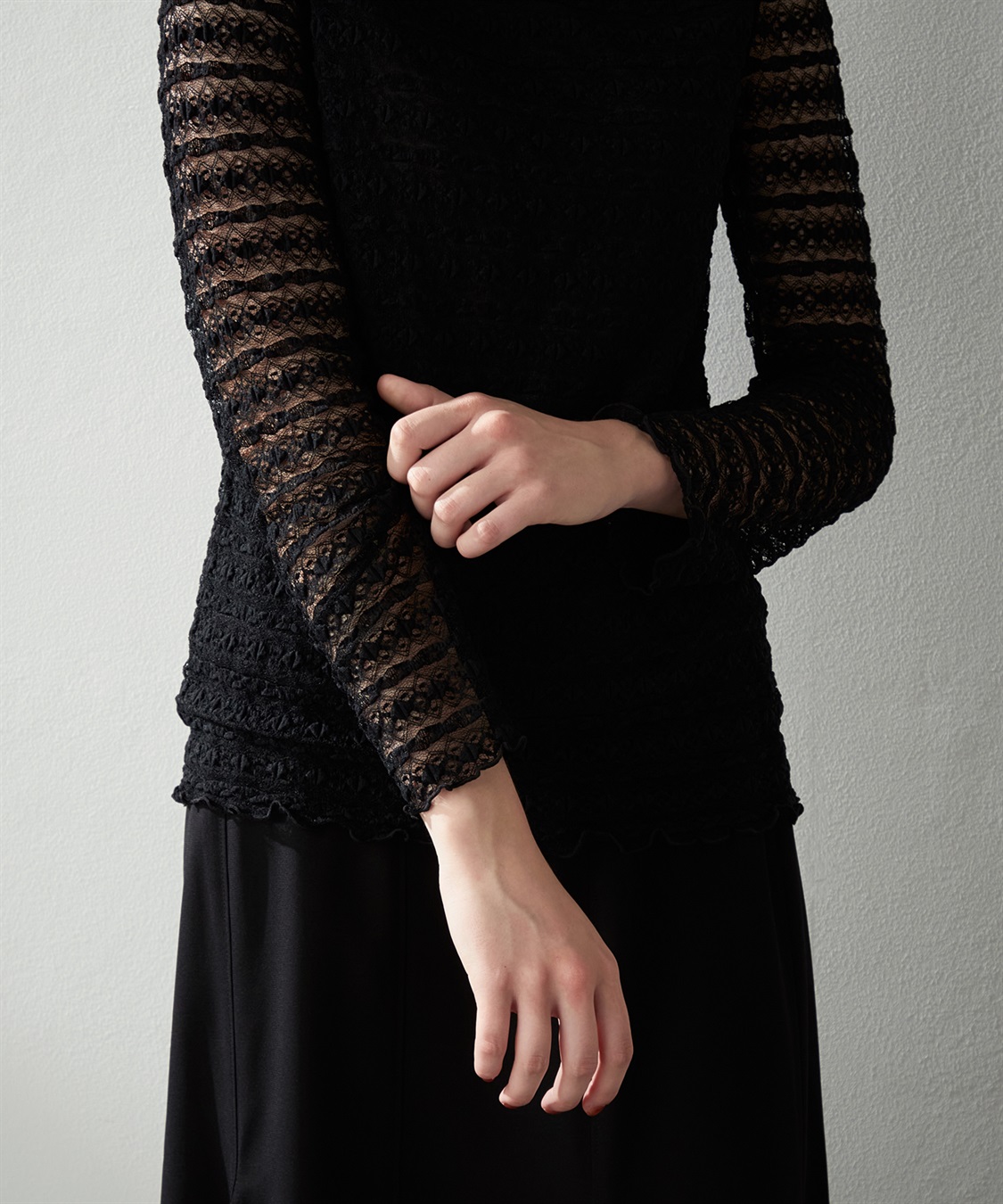 LE SOUK HOLIDAY シアーレースハイネックプルオーバー_sub_7