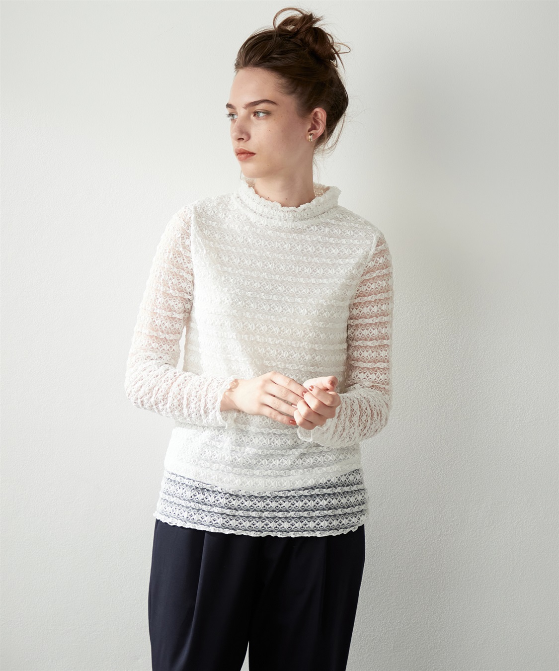 LE SOUK HOLIDAY シアーレースハイネックプルオーバー_sub_10