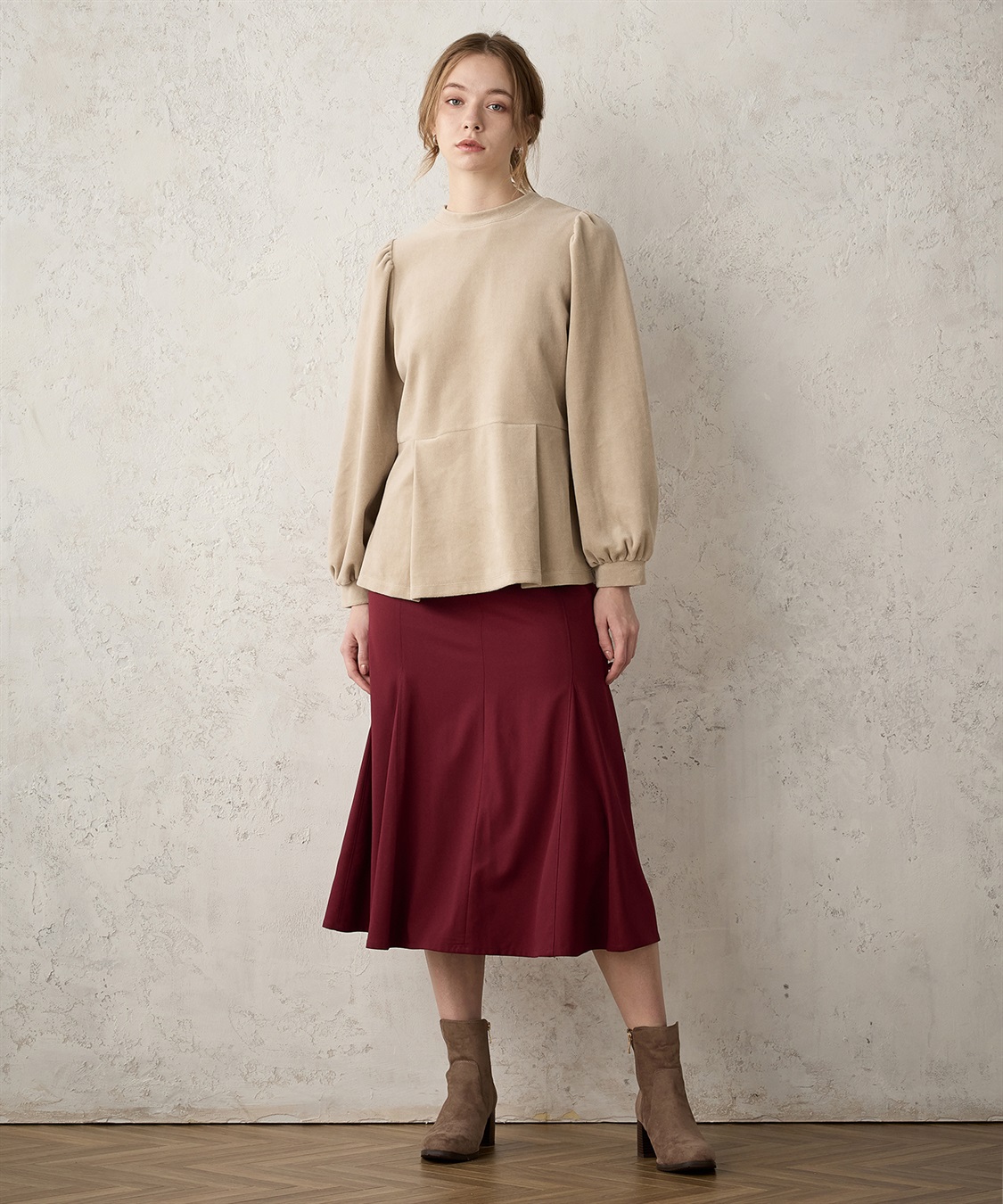 LE SOUK HOLIDAY ベロアペプラムプルオーバー_sub_7