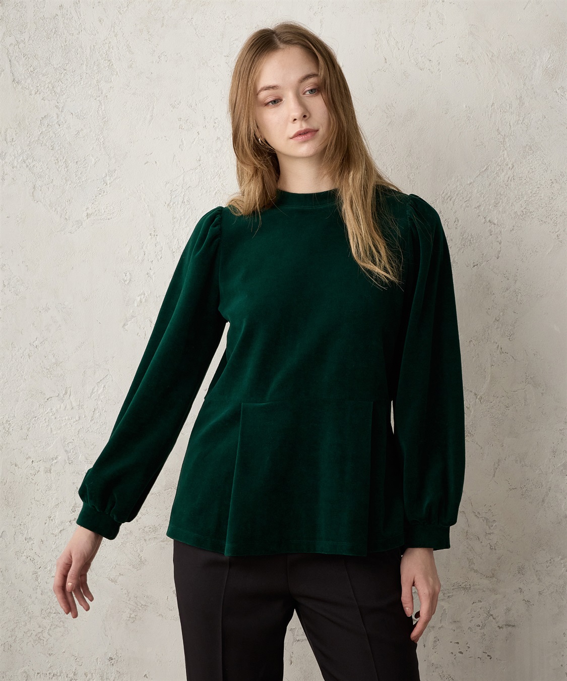 LE SOUK HOLIDAY ベロアペプラムプルオーバー_sub_11