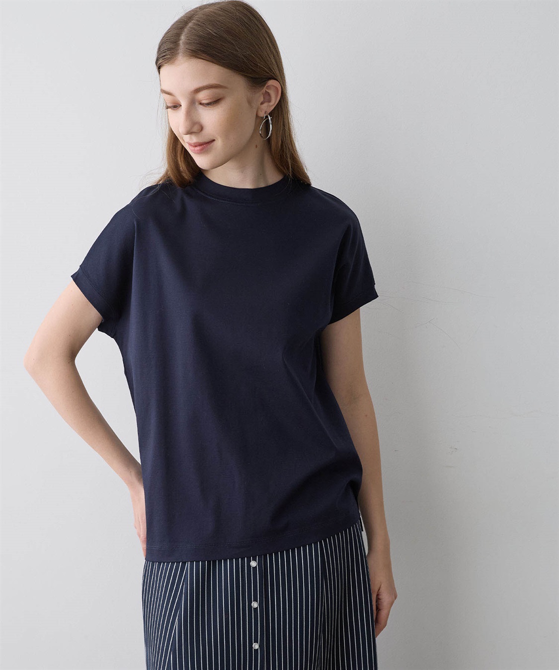 LE SOUK HOLIDAY 【接触冷感】モックネックTシャツ_sub_1