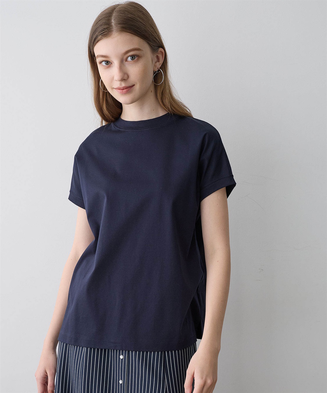 LE SOUK HOLIDAY 【接触冷感】モックネックTシャツ_sub_2