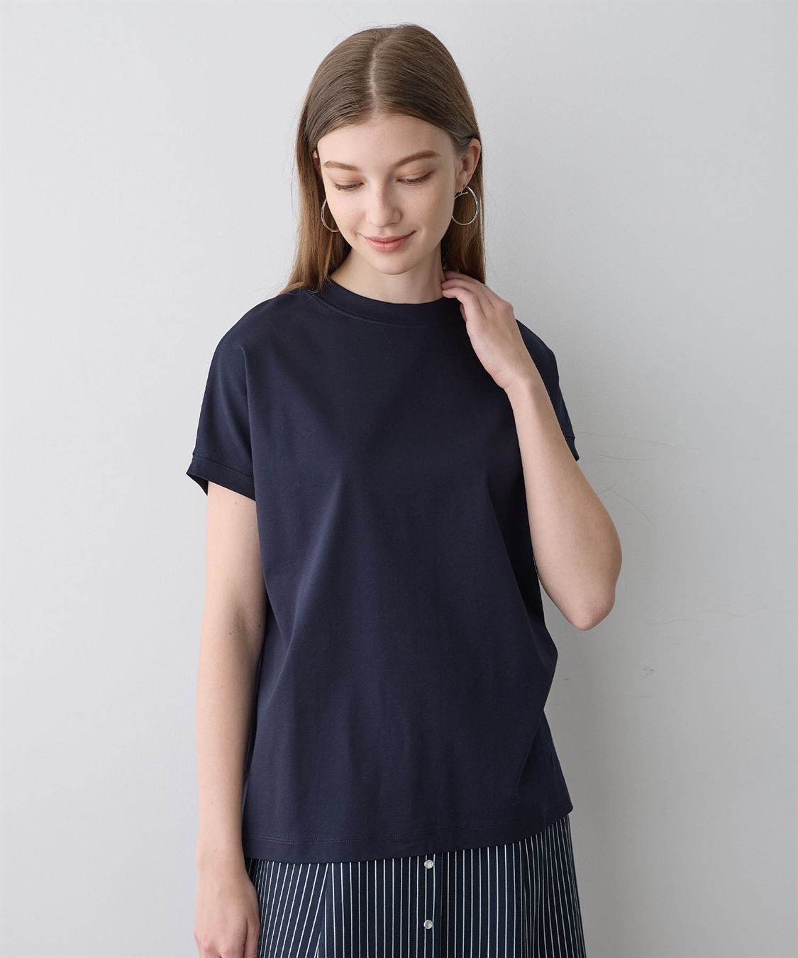 LE SOUK HOLIDAY 【接触冷感】モックネックTシャツ_sub_3