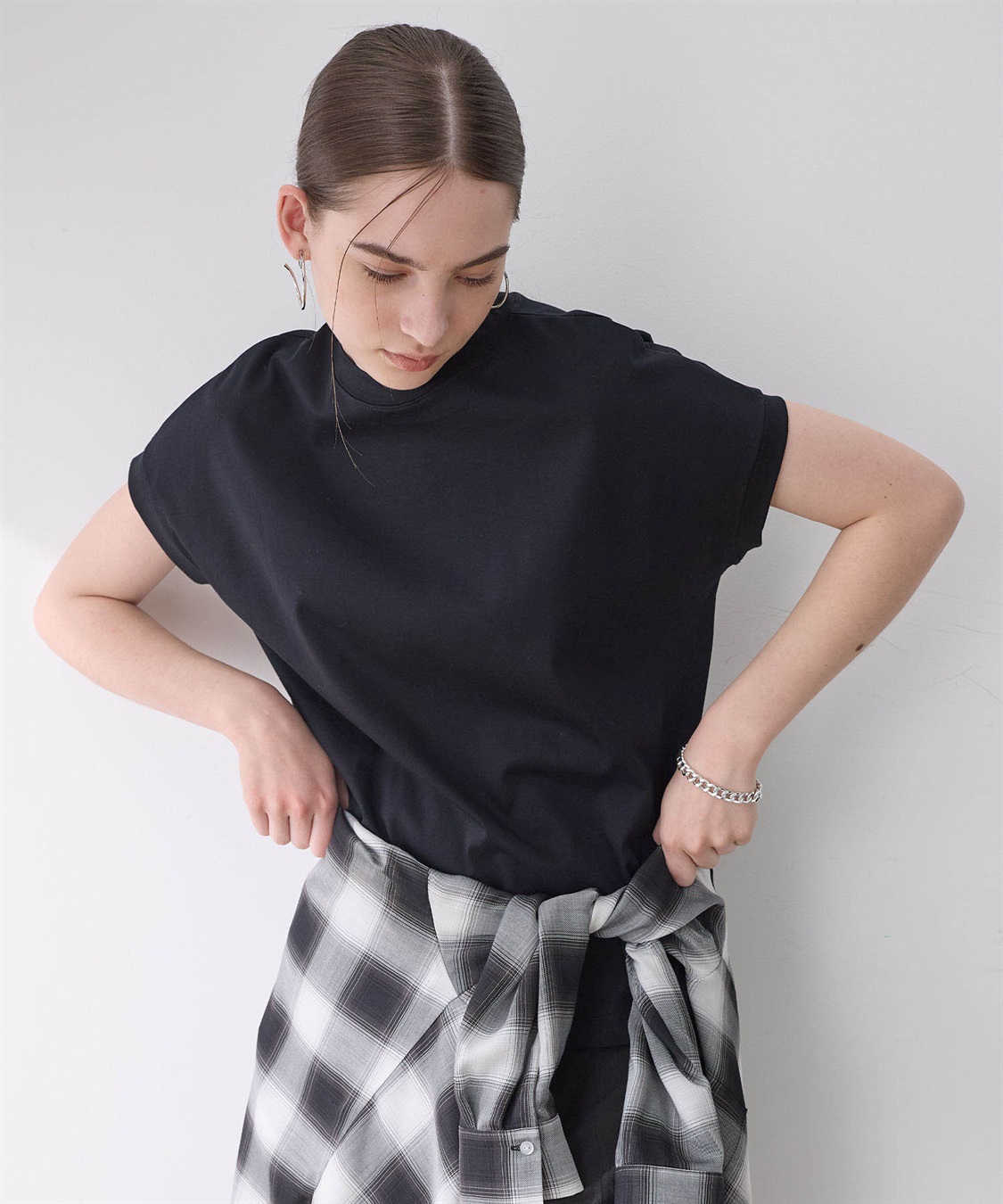 LE SOUK HOLIDAY 【接触冷感】モックネックTシャツ_sub_8