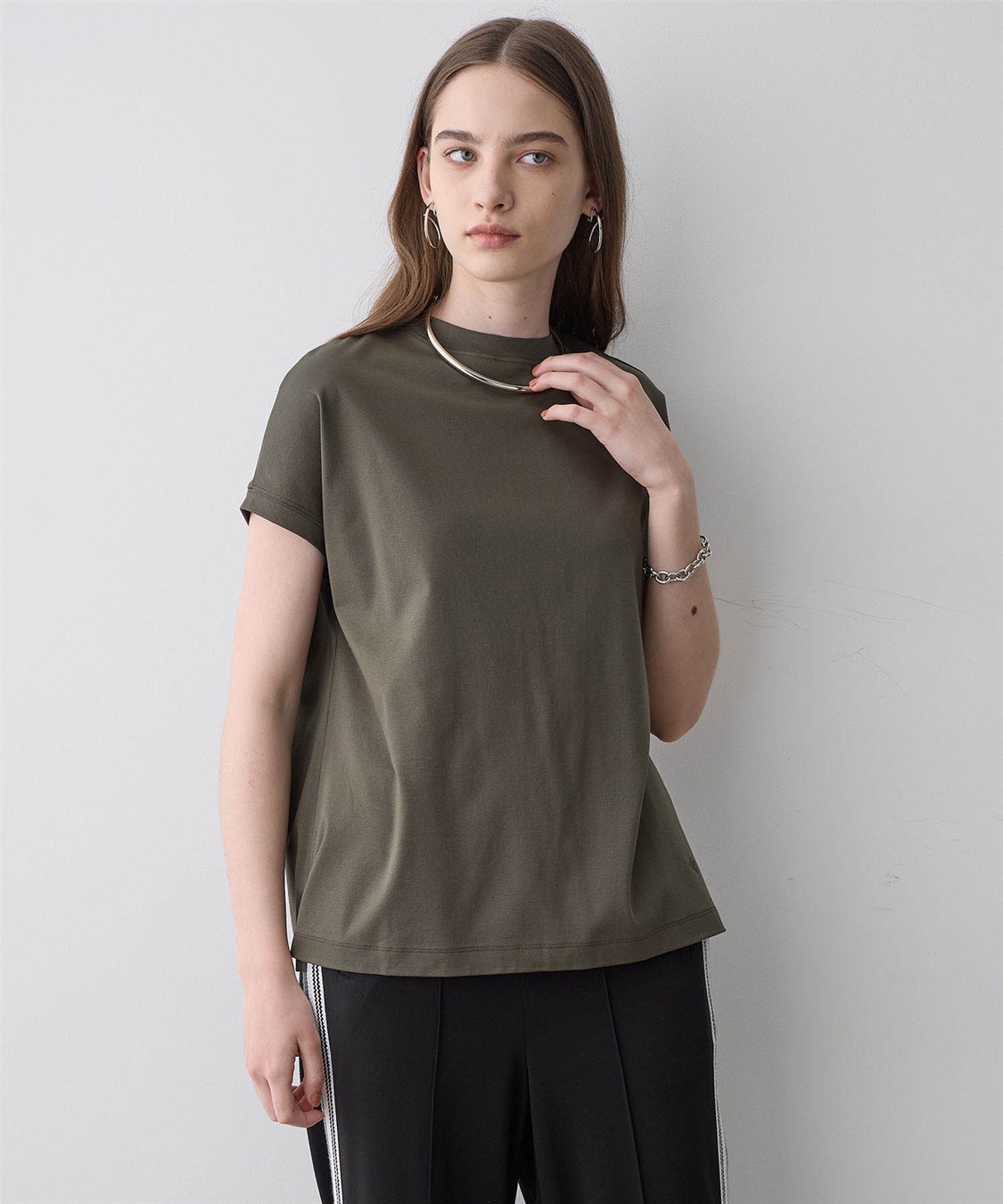 LE SOUK HOLIDAY 【接触冷感】モックネックTシャツ_sub_13