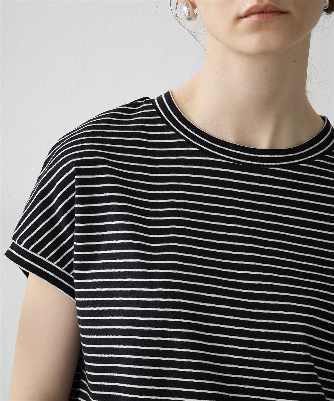 LE SOUK HOLIDAY モックネックボーダーTシャツ_sub_6