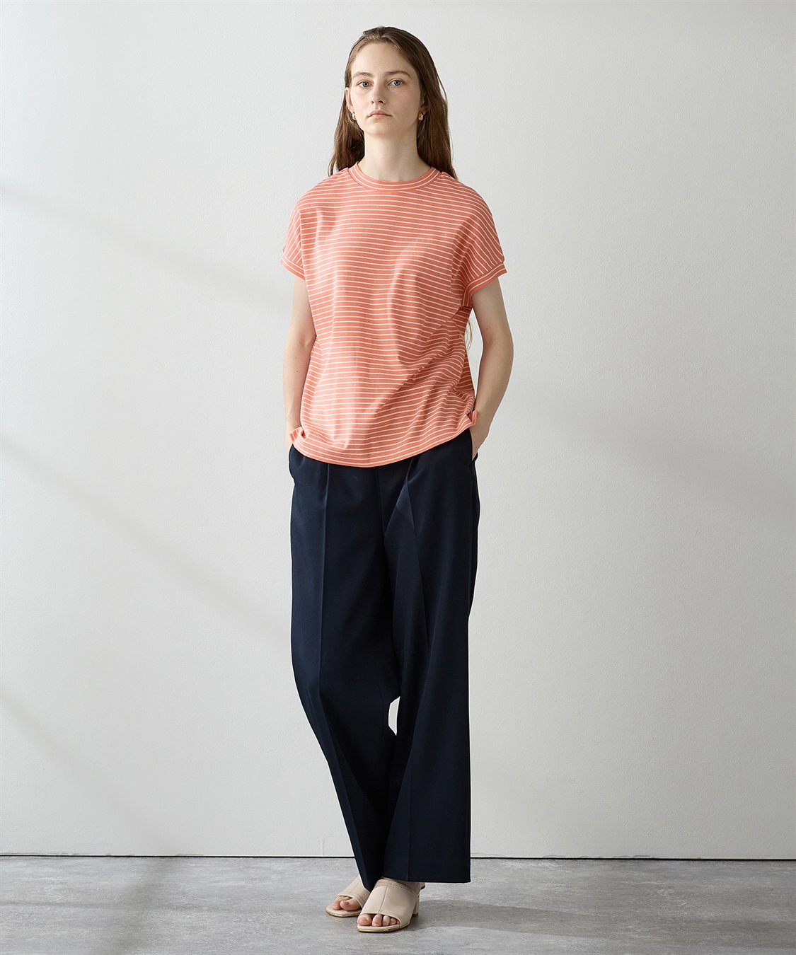 LE SOUK HOLIDAY モックネックボーダーTシャツ_sub_11