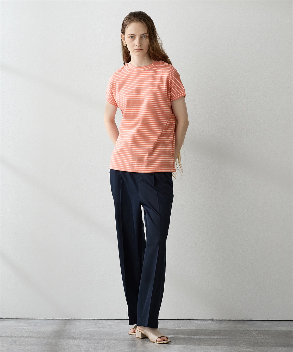 LE SOUK HOLIDAY モックネックボーダーTシャツ_sub_12