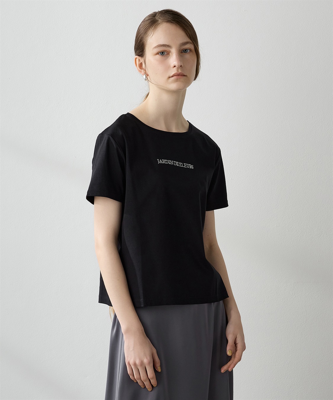 LE SOUK HOLIDAY 【接触冷感】ラインストーンTシャツ_sub_1