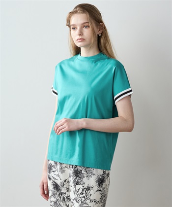 LE SOUK HOLIDAY 【接触冷感】袖テープモックネックTシャツ_subthumb_1