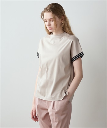 LE SOUK HOLIDAY 【接触冷感】袖テープモックネックTシャツ_subthumb_14