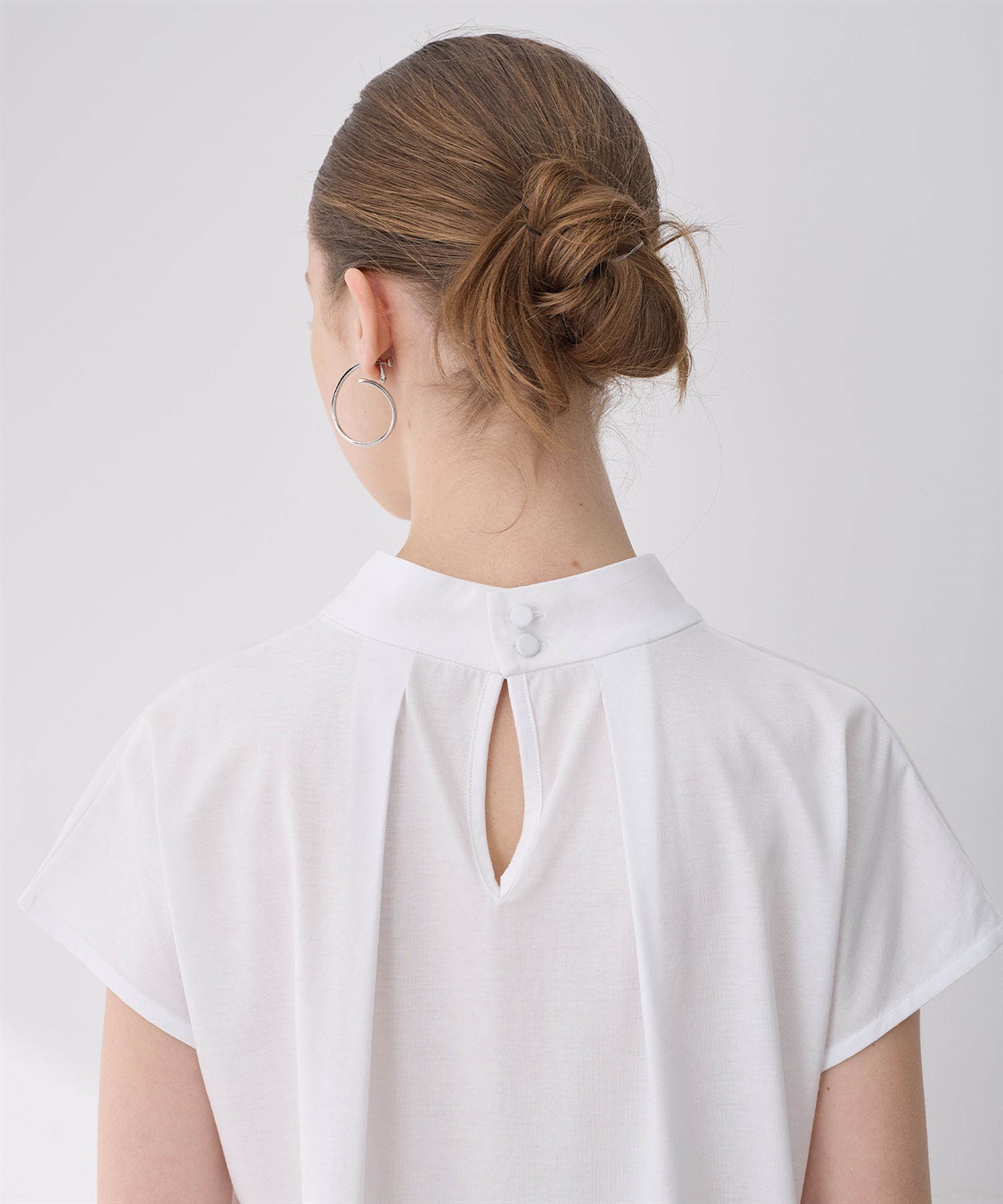 LE SOUK HOLIDAY 【接触冷感】ギャザーネックフレンチスリーブTシャツ_sub_17