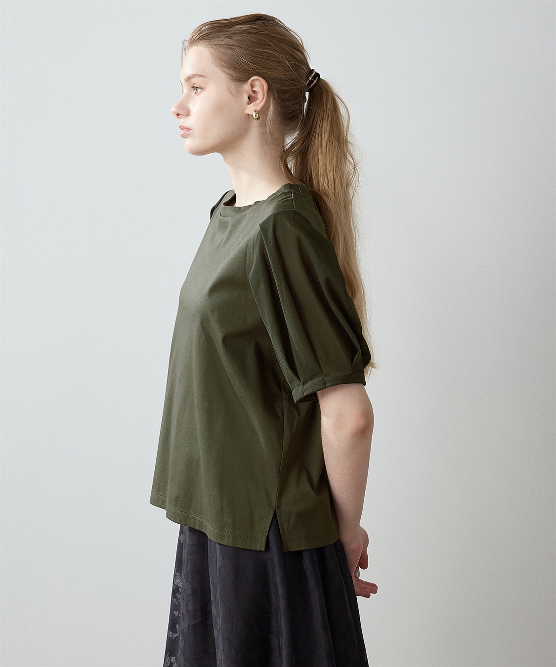 LE SOUK HOLIDAY 【接触冷感】チュールスリーブタックプルオーバー_sub_1