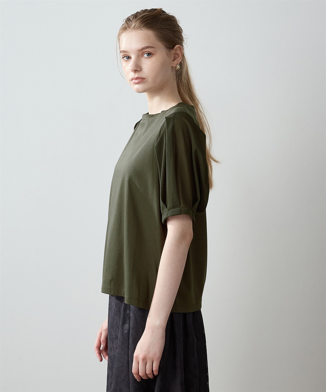 LE SOUK HOLIDAY 【接触冷感】チュールスリーブタックプルオーバー_sub_2