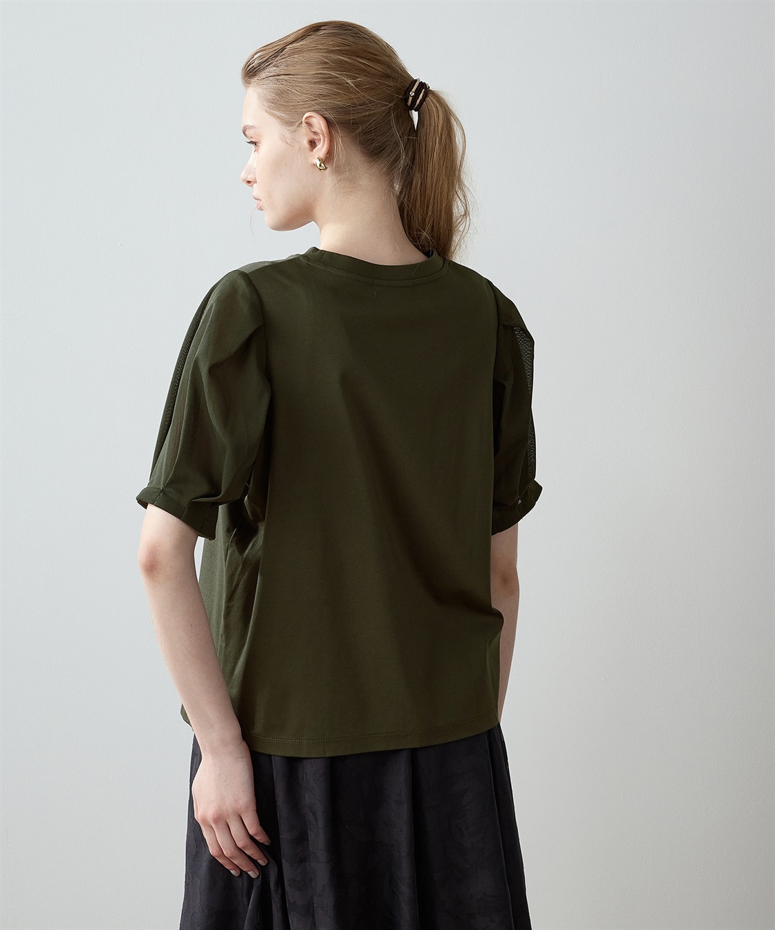 LE SOUK HOLIDAY 【接触冷感】チュールスリーブタックプルオーバー_sub_3