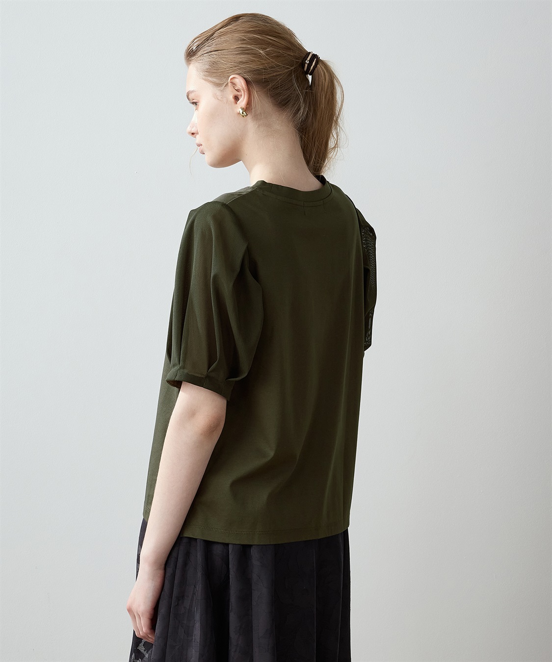 LE SOUK HOLIDAY 【接触冷感】チュールスリーブタックプルオーバー_sub_4