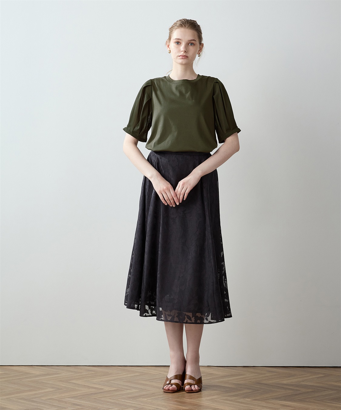 LE SOUK HOLIDAY 【接触冷感】チュールスリーブタックプルオーバー_sub_7
