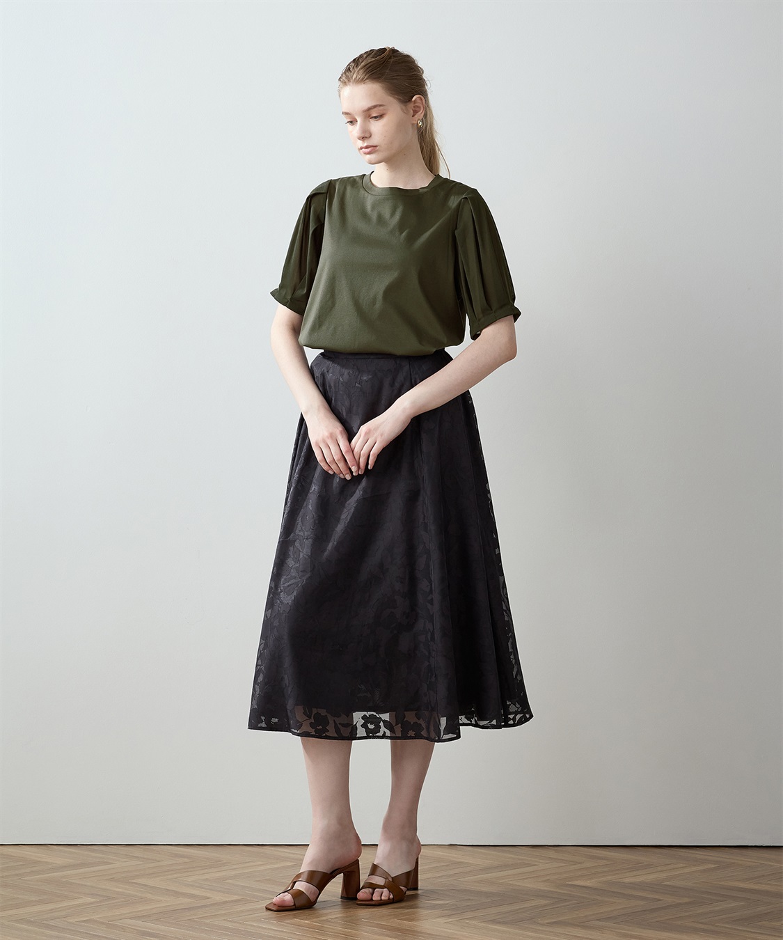 LE SOUK HOLIDAY 【接触冷感】チュールスリーブタックプルオーバー_sub_8